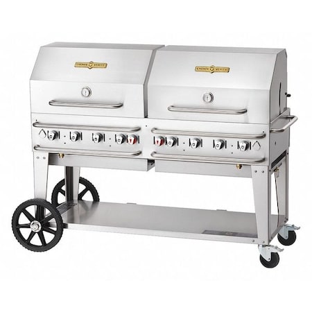 Crown Verity Rental Grill Roll Dome Package, SI, 60" RCB-60RDP-SI