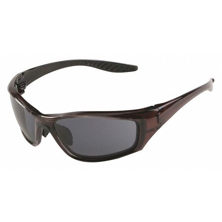 Erb Safety 8200, Polarized Safety Glasses, Scratch-Resistant, Brown Smoke Polarized Lens, Dark Brown Frame 17913