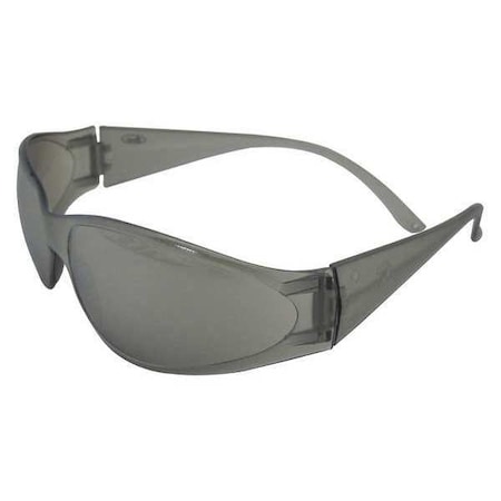 Deltaplus Boas, Safety Glasses, Anti-Scratch, Silver Mirror Lens, Gray Frame 15282