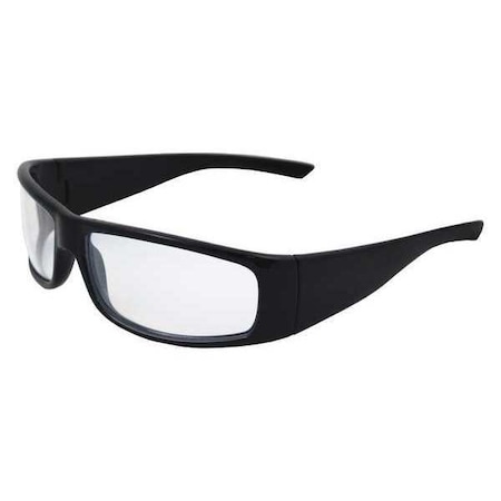 Erb Safety BoasX, Safety Glasses, Scratch-Resistant, Clear Lens, Black Frame 17920