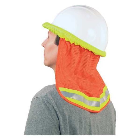 Erb Safety Neck Shield, Mesh, Hi-Viz, Orange, One Size Fits All, High ...