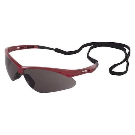 Deltaplus Octane, Safety Glasses, Anti-Scratch, Gray Lens, Red Frame 15334