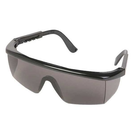Erb Safety Sting-Rays, Safety Glasses, Scratch-Resistant, Gray Lens, Black Frame 15201
