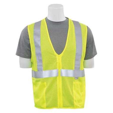 Deltaplus Safety Vest, Hi-Viz, Reflective, Lime, XL 14627