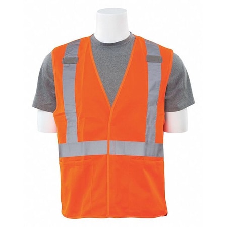 Deltaplus BreakAway Vest, Cl 2, XBack, HiViz, Orange, L 61741