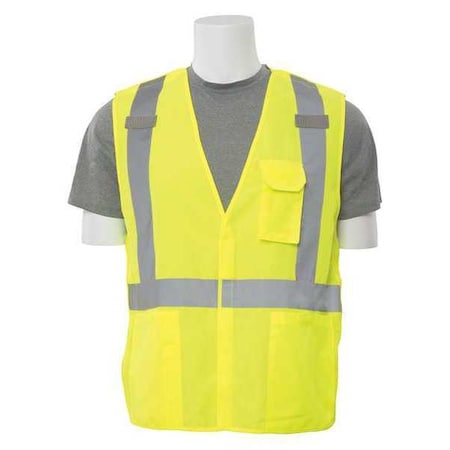 Deltaplus Vest, Break-Away, Hi-Viz, Lime, 2XL 61378
