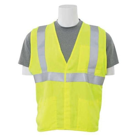 Deltaplus Vest, FlameResistant, Solid, Hi-Viz, Lime, XL 63123