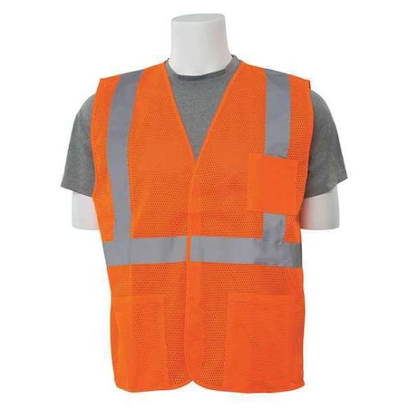 Deltaplus Vest with Pockets, Economy, HiViz, Orange, L 61639