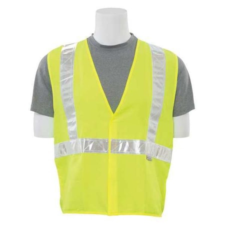 Deltaplus Safety Vest, Woven Oxford, Hi-Viz, Lime, 5XL, Standards: ANSI 107 Class 2 14655