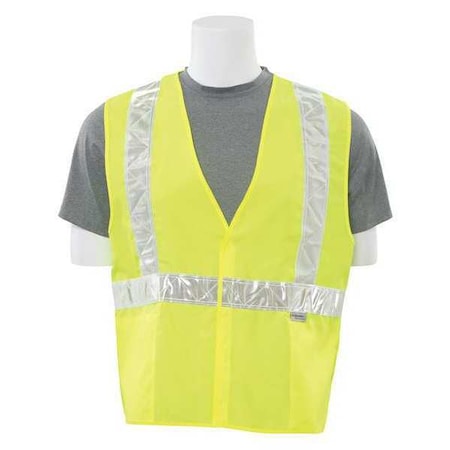 Deltaplus Safety Vest, Woven Oxford, Hi-Viz, Lime, 4XL, Size: 4Xl 14646