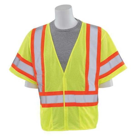 Deltaplus Large Hi Viz Safety Vest, Lime 14610