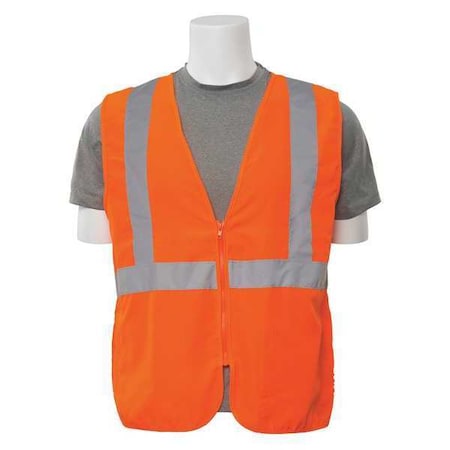 Deltaplus Safety Vest, Woven Oxford, Hi-Viz, Orange, L 61720