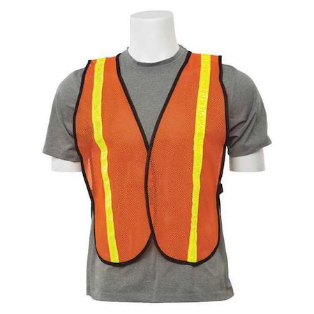 Deltaplus One Size Hi-Viz Vest with Stripe, Orange WEL14601HO