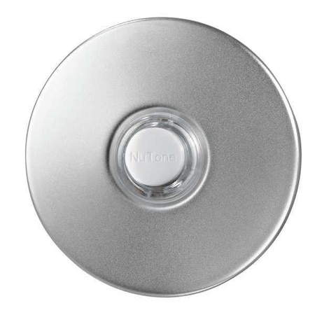 Broan-Nutone Pushbutton, Satin Nickel Stucco, Lighted PB41LSN