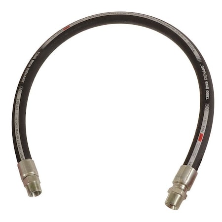 Ryco Hose, 1" x 24", 3100 psi, Male Style Npt T3016D-024-20902320-1616