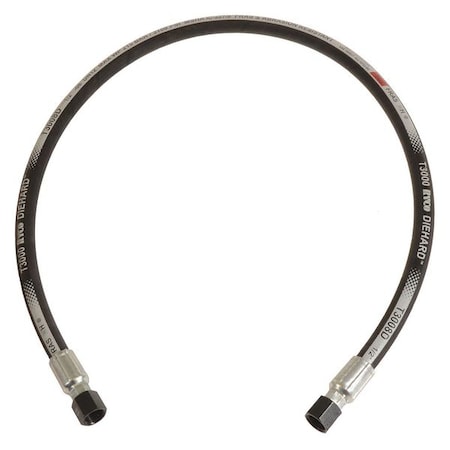 Ryco Hose, 1/2"x30", 3100 psi, FemalexFemale Jic T3008D-030-20402040-1212