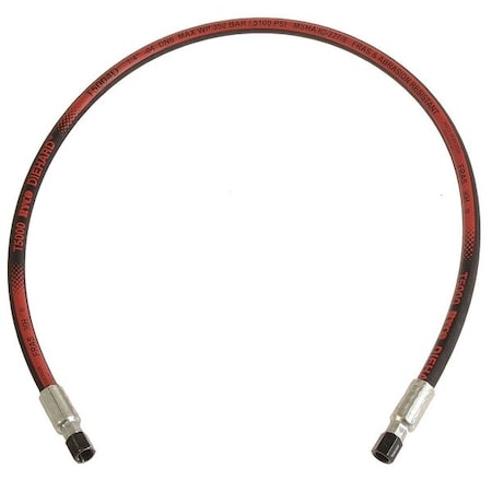 Ryco Hose, 1/4"x144", 5100 psi, FemalexFemaleJic T5004D-144-20402040-0707