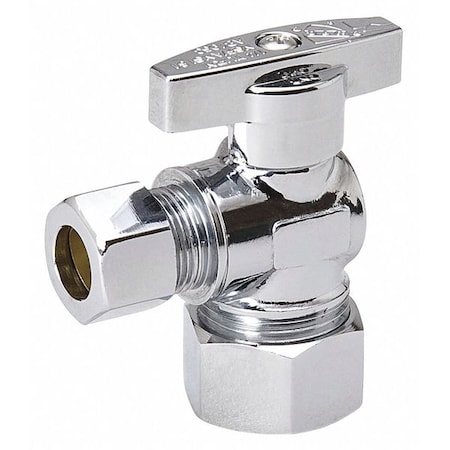 Proline Series Comprss Angle Stop Valve, 5/8 Od x 3/8 Od PK16 190-032HC