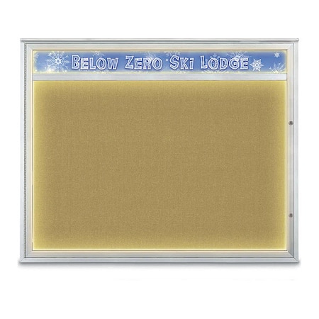 United Visual Products Corkboard, Keylime/Satin, 60"x48" UV452HILED2PLUS-SATIN-KEYLIME