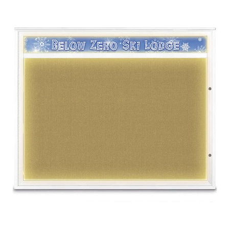 United Visual Products Corkboard, Keylime/White, 60"x48" UV452HILED2PLUS-WHITE-KEYLIME