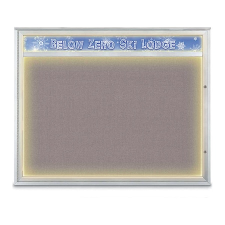 United Visual Products Corkboard, Surf/Satin, 60"x48" UV452HILED2PLUS-SATIN-SURF