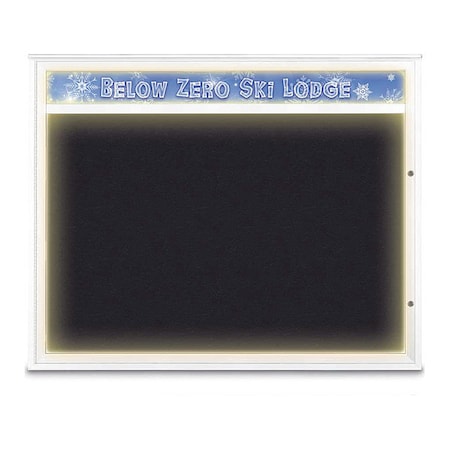 United Visual Products Corkboard, Rubber/White, 60"x48" UV452HILED2PLUS-WHITE-RUBBER