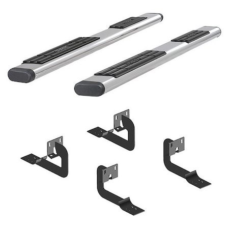 Aries 6" W Polished Stainless Steel Stainless Steel Side Bars with Brackets 4444019