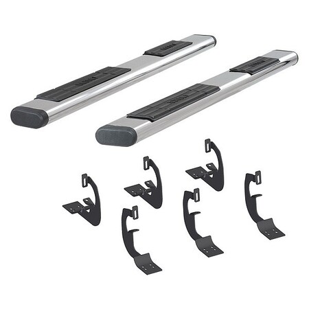 Aries 6" W Polished Stainless Steel Stainless Steel Side Bars with Brackets 4444037