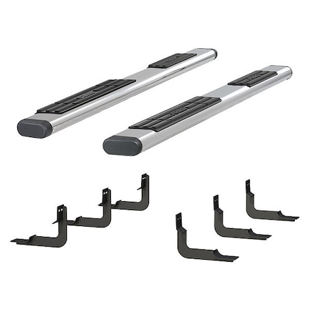 Aries 6" W Polished Stainless Steel Stainless Steel Side Bars with Brackets 4444041