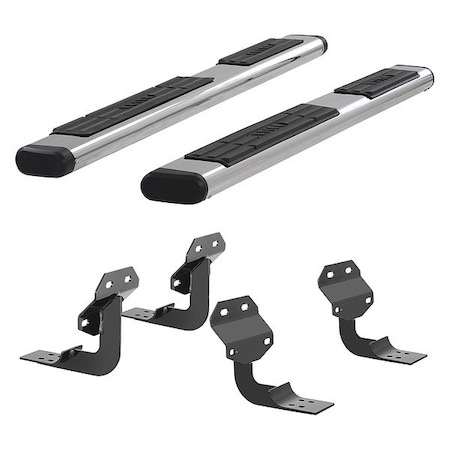 Aries 6" W Polished Stainless Steel Stainless Steel Side Bars with Brackets 4444042