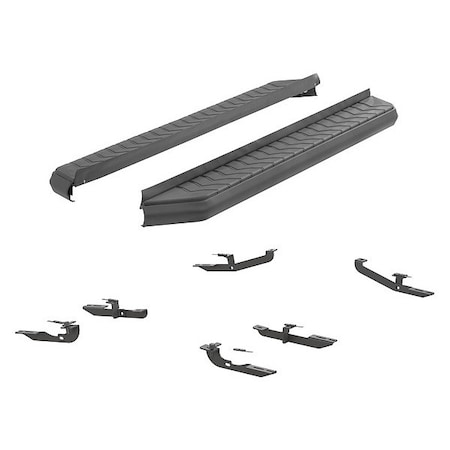 Aries 5" W Black Powder Coated Aluminum Running Boards 2061032