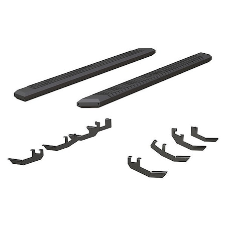 Aries 5-1/2" W Black Powder Coated Aluminum Side Bars 2556030