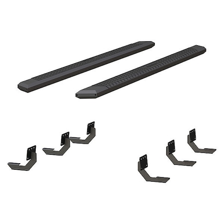 Aries 5-1/2" W Black Powder Coated Aluminum Side Bars 2556049