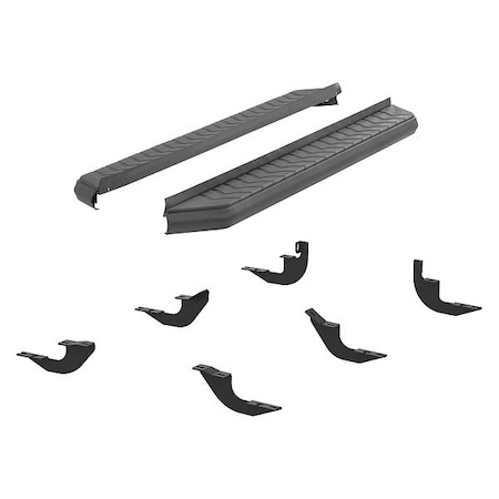 Aries 5" W Black Powder Coated Aluminum Running Boards 2061001