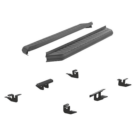 Aries 5" W Black Powder Coated Aluminum Running Boards 2061002