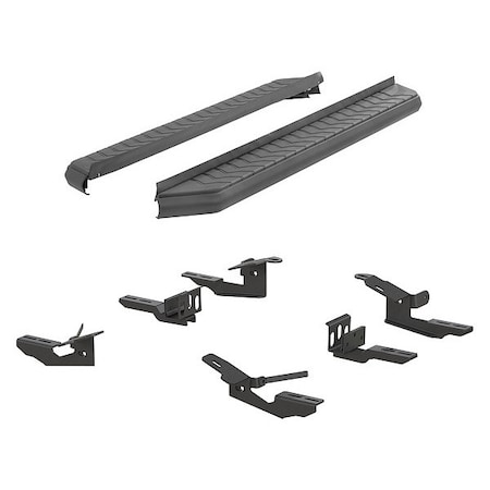 Aries 5" W Black Powder Coated Aluminum Running Boards 2061003