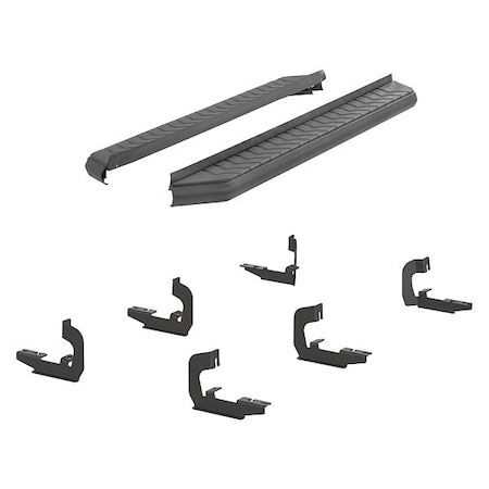 Aries 5" W Black Powder Coated Aluminum Running Boards 2061004