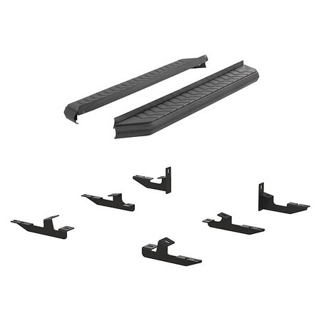 Aries 5" W Black Powder Coated Aluminum Running Boards 2061006