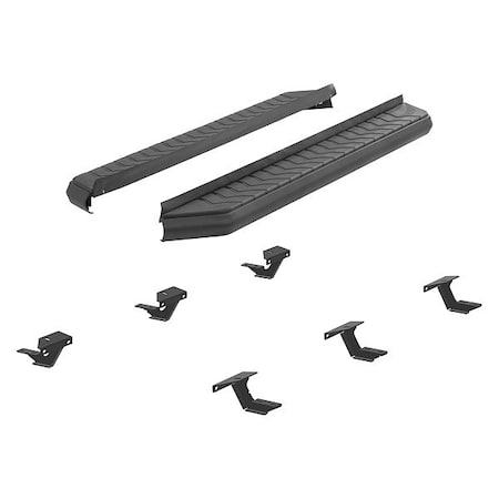 Aries 5" W Black Powder Coated Aluminum Running Boards 2061009