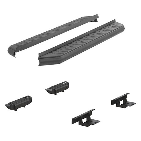 Aries 5" W Black Powder Coated Aluminum Running Boards 2061010