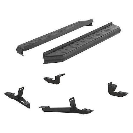 Aries 5" W Black Powder Coated Aluminum Running Boards 2061018