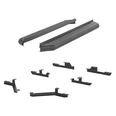 Aries 5" W Black Powder Coated Aluminum Running Boards 2061022