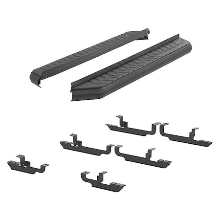 Aries 5" W Black Powder Coated Aluminum Running Boards 2061023