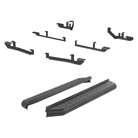 Aries 5" W Black Powder Coated Aluminum Running Boards 2061028