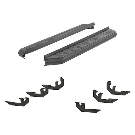 Aries 5" W Black Powder Coated Aluminum Running Boards 2061029