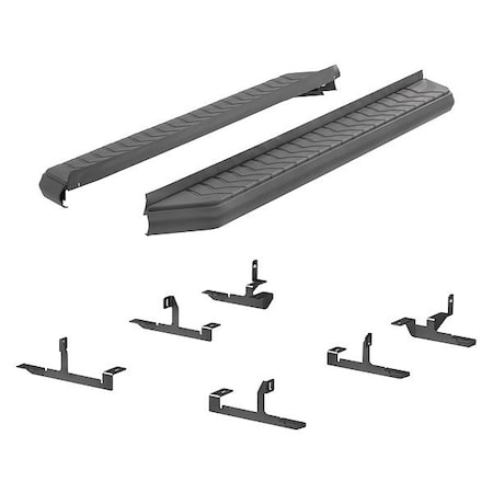 Aries 5" W Black Powder Coated Aluminum Running Boards 2061030
