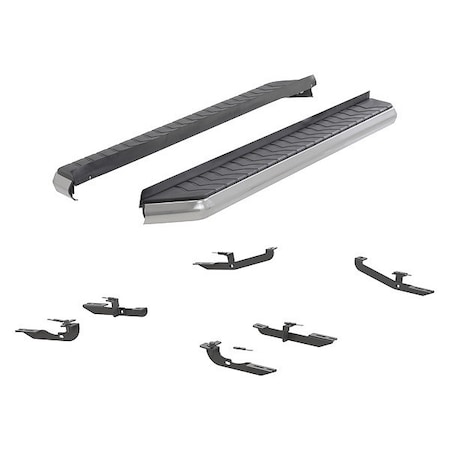 Aries 5" W Polished Stainless Steel Aluminum Running Boards 2051032