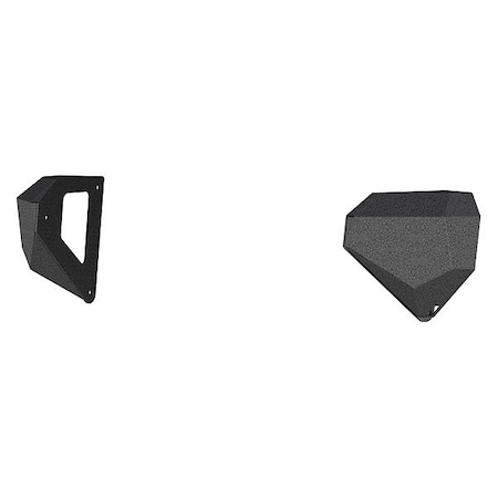 Aries Black Powder Coated Aluminum Front Bumper Corners 2081207