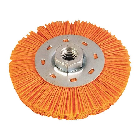 Nyalox By Dico 5/8-11 4-1/2" Wheel Brush, Orange 7200077