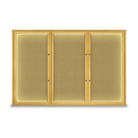 United Visual Products Corkboard, Keylime/Gold, 72"x48" UV419ILEDPLUS-GOLD-KEYLIME